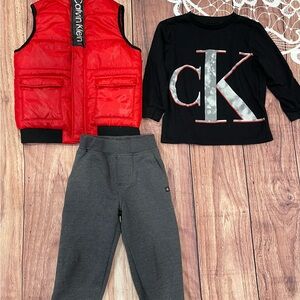 Calvin Klein 3 Piece Vest Outfit 4T